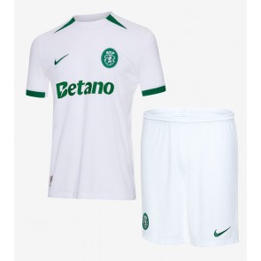 Sporting CP Dětské Venkovní dres komplet 2024-25 Krátký Rukáv (+ trenýrky)